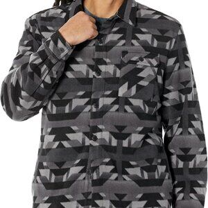NWT UNIONBAY Men’s Woodsman Microfleece-Lined Flannel Shirt Jacket Pewter Size L